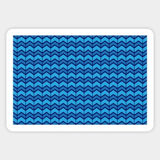 Chevron Zigzag Geometric Pattern Blue Sticker